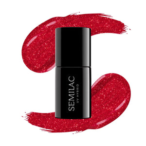 025 Esmalte Semipermanente Glitter Red 7ml - Semilac