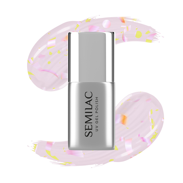 T26 Top No Wipe matte peach galaxy 7ml - Semilac