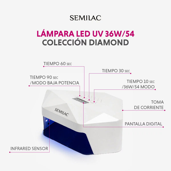 Lámpara UV LED Diamond Collection de 36W/54 - Semilac