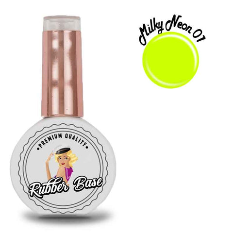 Milky Neon 01 Rubber Base 15ml - Lady Lack