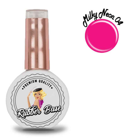 Milky Neon 04 Rubber Base 15ml - Lady Lack