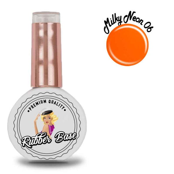 Milky Neon 06 Rubber Base 15ml - Lady Lack