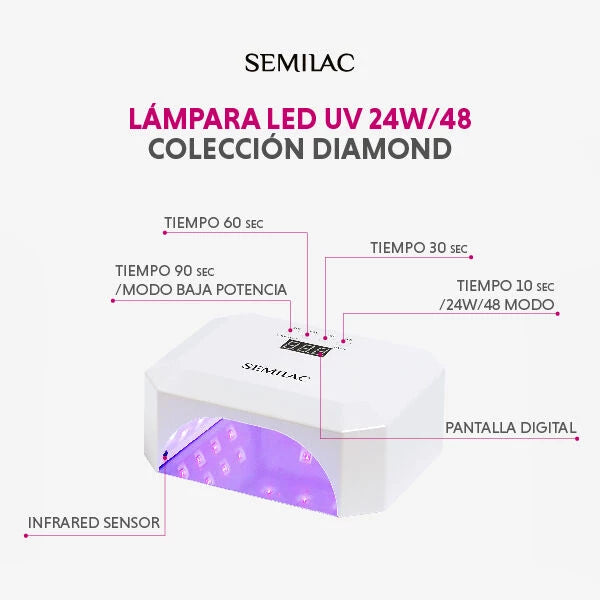 Lámpara UV LED Diamond Collection 24W/48 - Semilac